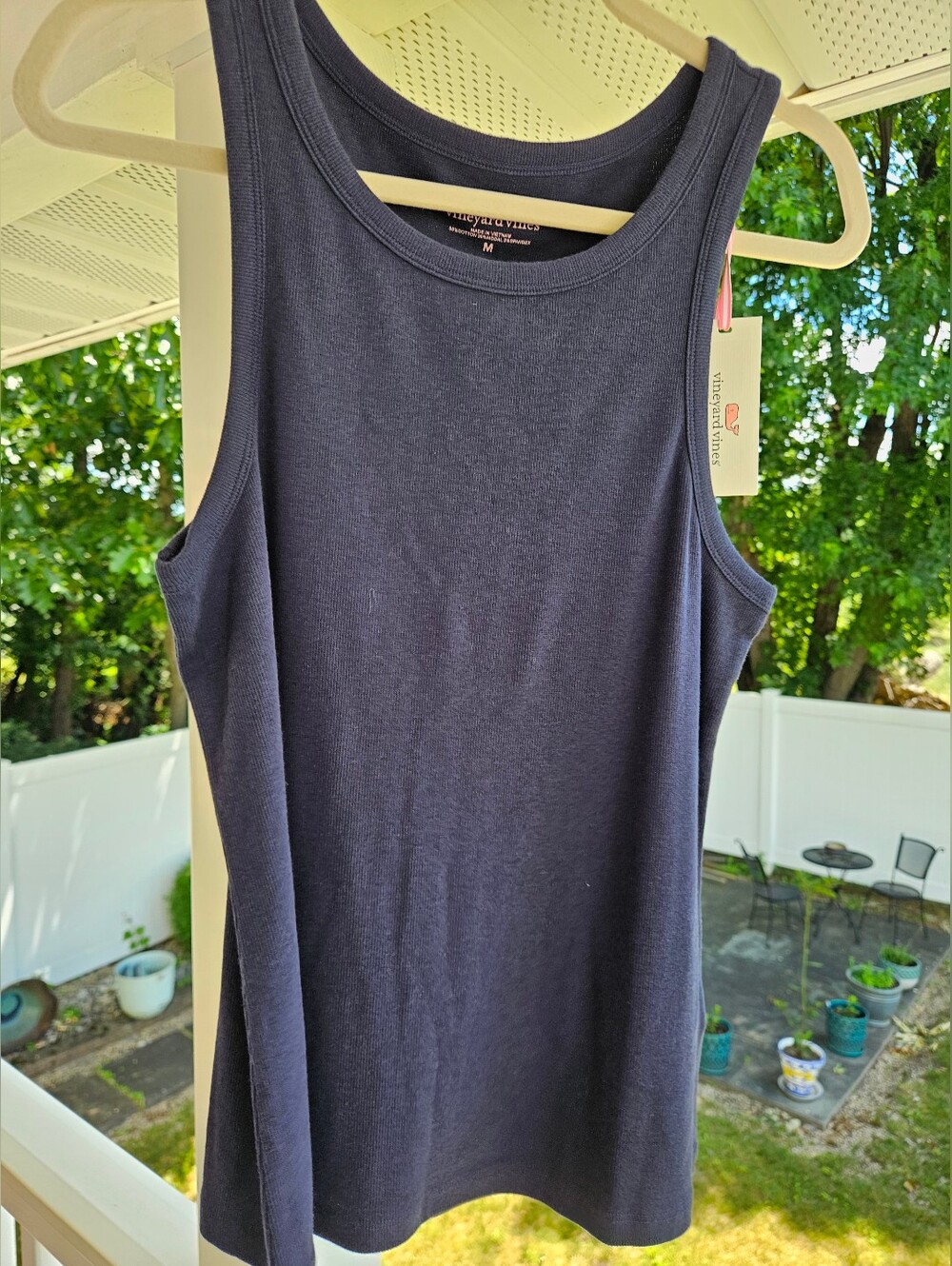 NWT Vineyard Vines Blue Ribbed Tank. Medium
